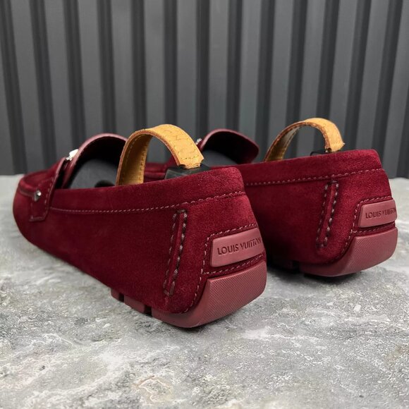 Louis Vuitton Monte Carlo Moccasins Red Suede 7.5 LV or 8.5 US or 41.5 EUR - Picture 6 of 13